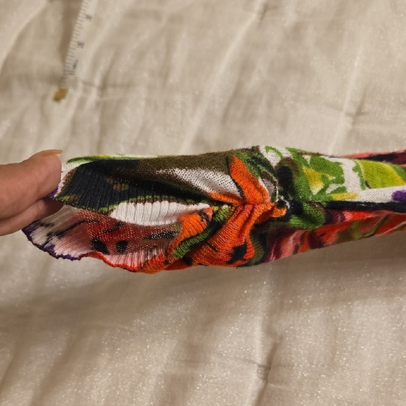 Anthropologie Vibrant Floral Open-Front Cardigan - Picture 8 of 13